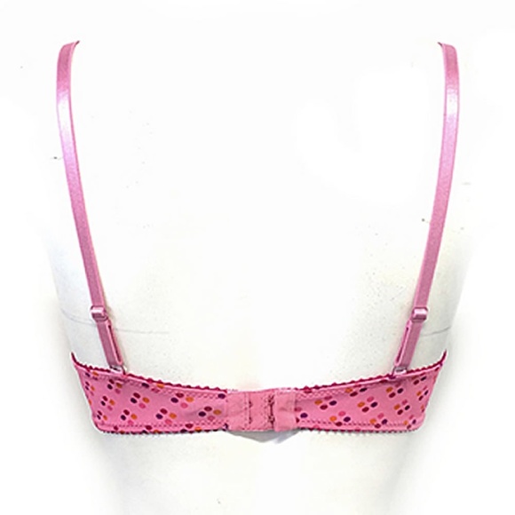 DOLLHOUSE Pink Polka Dot Plunge Underwire Bra - Picture 2 of 3